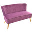 Cromarty Velvet Loveseat, Plum