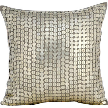 Gray Decorative Pillow Covers 14"x14" Cotton, Winter Is Coming