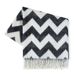 Black & White Zig Zag Throw - Throws
