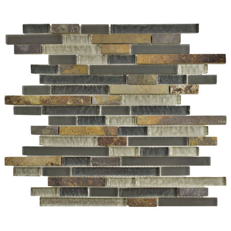 Tessera Piano Wisp Glass Wall Tile