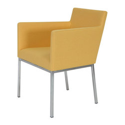 Harput Chrome Armchair - Dining Chairs