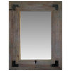 Sweetwater Mirror With Metal Brackets, 20x30