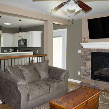 Open concept kitchen and living room