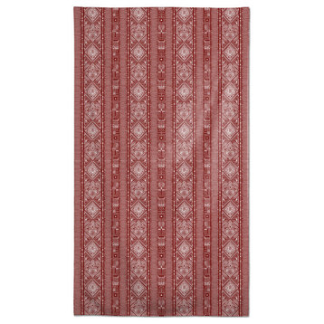 Red Boho Dots 58 x 102 Outdoor Tablecloth