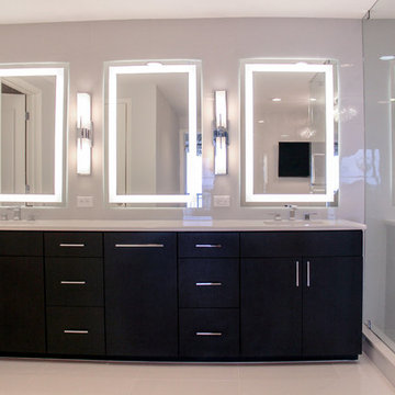 Modern Bathroom Update Done In A Charcoal Stain