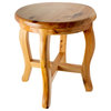 ALFI brand AB4406 11"W Framed Wood Accent Stool - Natural Wood