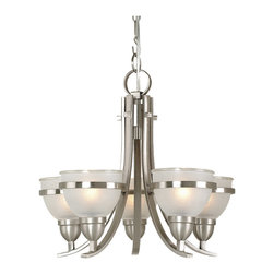Royce Lighting - Royce Lighting Oslo 5 Light Chandelier Brushed Steel Small - Chandeliers