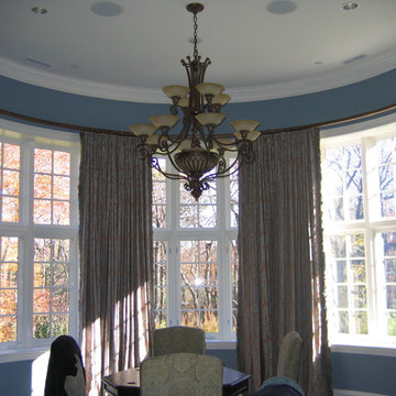 Draperies & Custom Curved Rods for Turret Windows