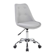 Seat Height 24 Inch Chair Office Chairs Houzz Rta Products L Techni Mobili Armless Task Chair With Ons Gray Office