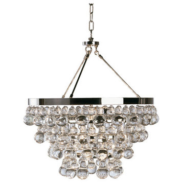 Robert Abbey S1000 Four Light Chandelier Bling Polished Nickel