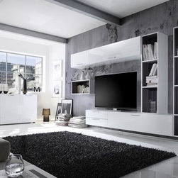 Modern Wall Unit TV Media Entertainment Center Club Composition 4 - $2,395.00 - Products