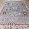 10x14 Handmade Egyptian Geometric Sky Blue Mamluk Fine Oriental Rug