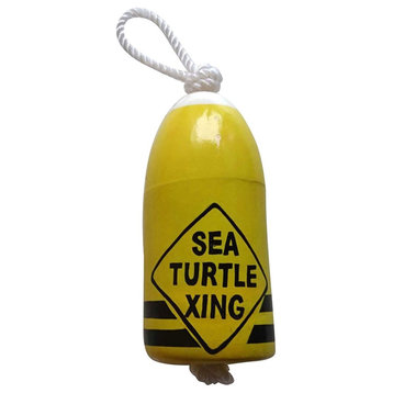 Sea Turtle Xing Yellow Fishing Marker Buoy