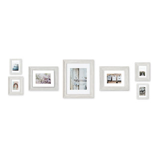 7 Piece Black Airfloat Gallery Wall Photo Frame Set with