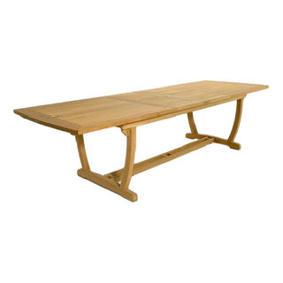 Grand Veranda Large Teak Extendable Table, 82/102/118 