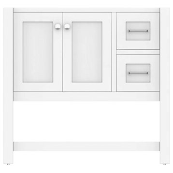 Alya Bath Wilmington 35"W Wood Vanity with No Top in White Finish