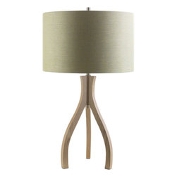 Duxbury Modern Wood Tripod Table Lamp - Table Lamps