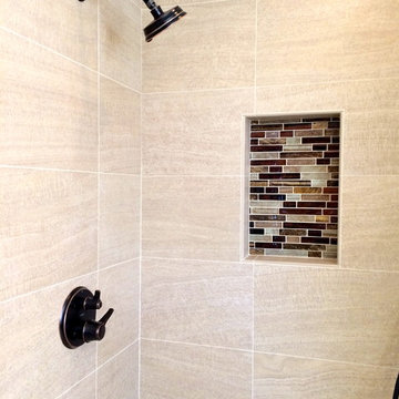 Warm Tones Transitional Bathroom