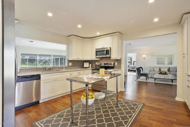 Inspiration for a transitional kitchen remodel in Miami
