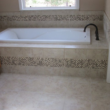 Masterbath shower and tub remodel (Marazzi Tosca Ivory Tile)