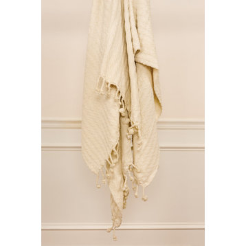 Cool Cable Throw - Ivory