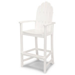 Polywood - Polywood Classic Adirondack Bar Chair, White - The classic Adirondack design moves to new heights with this comfortable bar height chair. POLYWOOD furniture is constructed of solid POLYWOOD lumber that's available in a variety of attractive, fade-resistant colors. It won't splinter, crack, chip, peel or rot and it never needs to be painted, stained or waterproofed. It's also designed to withstand nature's elements as well as to resist stains, corrosive substances, salt spray and other environmental stresses. Best of all, POLYWOOD furniture is made in the USA and backed by a 20-year warranty.