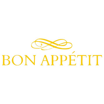 Decal Vinyl Wall Sticker Bon Appetit Quote, Yellow