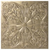 Art3d Decorative Drop Ceiling Tile 2x2ft Glue up, Lay in Ceiling Tile 12-Pack, Antique Gold