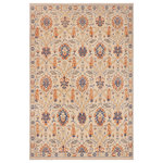 Bareens Designer Rugs - Boho Chic Ziegler Guillerm Beige Blue Hand-Knotted Wool Rug - 9'1'' x 10'8'' - Enhance the ambiance of your home with this magnificent Persian-influenced Turkish hand-knotted rug made by skilled artisans capable of creating the most exceptional vegetable dyes and hand-spun wool. This exquisite handmade rug is a one-of-a-kind Peshawar Kafkaz, otherwise identified as Chobi, Chobi Peshawar, Oushak, or Ziegler rug. These handmade rugs are crafted in Pakistan utilizing superior-quality wool imported from Australia, New Zealand, and Korea in two types of weaves: the Persian weave and the Mori weave. This rug is meticulously crafted by hand using the finest natural vegetable dyes extracted from local plants. The artisans use a blend of hand-spun local and fine merino wool, resulting in a rug with a compelling texture, higher lanolin content, and longer staple. The artisans occasionally incorporate natural or artificial silk into the pile to enhance specific motifs. The finished product is an awe-inspiring execution of flawless design and an understated palette that exudes elegance.