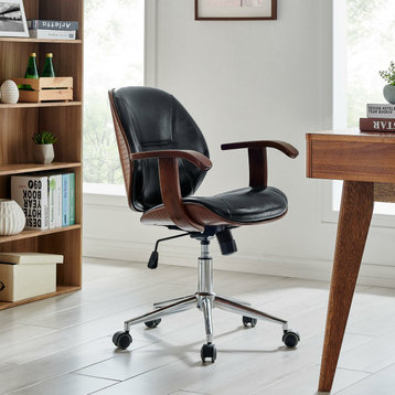 Samuel Office Chair - Black, Walnut