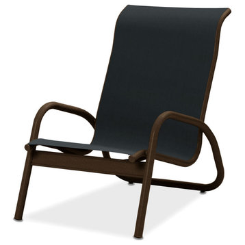 Gardenella Sling Stacking Poolside Chair, Textured Kona, Black