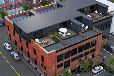Minimalist exterior home photo in Toronto
