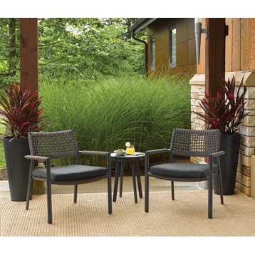 Eiland 3-Piece Club Chairs and Table Chat Set, Pepper