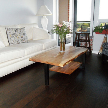 Maple Live Edge Trinity Cantilever Coffee Table