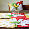 Tache 4 Piece Spring Decorative Loves Me Not Tapestry Placemat Set