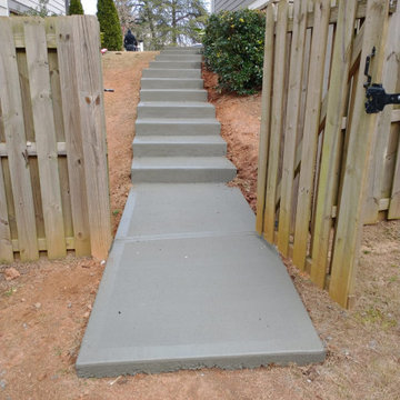 After - Stairs and landing pad to easily access backyard