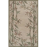 KAS Rugs & Home - Sparta 3146 Ivory Bamboo Border, 7'9"x9'6" - Sparta 3146 Ivory Bamboo Border 7'9"x9'6". Hand-Tufted of 100% Wool with Cotton Backing. Made in China. Vacuum regularly & spot clean stains. Professional cleaning recommended periodically.