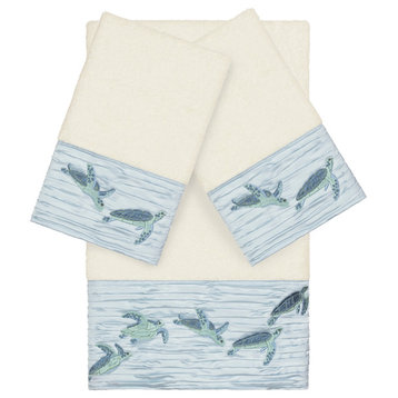 Mia 3 Piece Embellished Towel Set