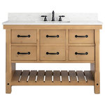Urban Furnishing - The Jack Bathroom Vanity, 48" - The Jack Bathroom Vanity was inspired by Modern Rustic Farmhouse design with sleek clean lines and cozy country aesthetics. Premium quality construction with skillfully handcrafted finish. Features Black Metal hardware, dovetail joints, soft-closing drawers and doors, and many higher-end options.