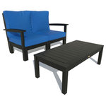 Highwood USA - Bespoke Loveseat and Conversation Table, Cobalt Blue/Black - Welcome to highwood.  Welcome to relaxation.