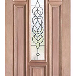 Decorative Center Arch Lite, Mahogany Single Entry Door, 36x80 - Front Doors