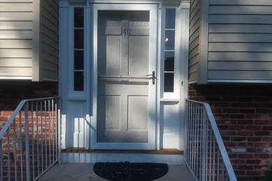 Inspiration for a craftsman entryway remodel in Bridgeport