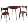 Pauline 3-Piece Set, Table With Chairs, Walnut