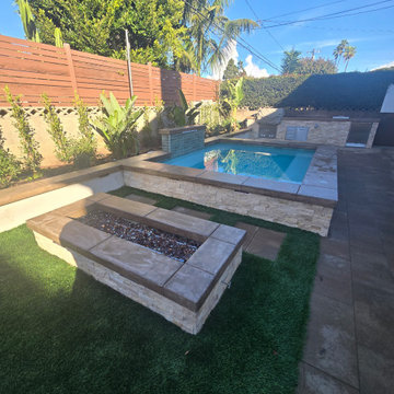Backyard Remodel with New Spa - Seal Beach