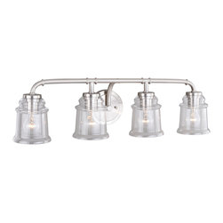 Toledo 4L Vanity Satin Nickel - Bathroom Vanity Lighting