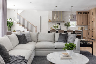 Inspiration for a transitional living room remodel in Houston
