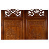 Consigned Vintage Chinese Double Side Hand Carved Screen/Room Divider