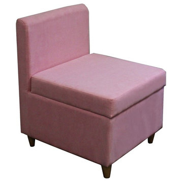 28.5"H Accent Chair With Storage,  Pink