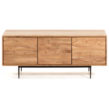 Natural Wood 3-Door TV Cabinet | La Forma Delsie