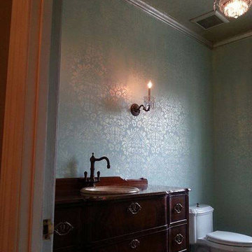 Fabric Damask Stencil Projects